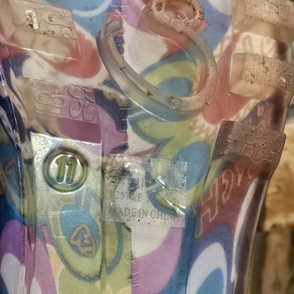 Coach Multicolor Patterned Rain Boots - Picture 11 of 13